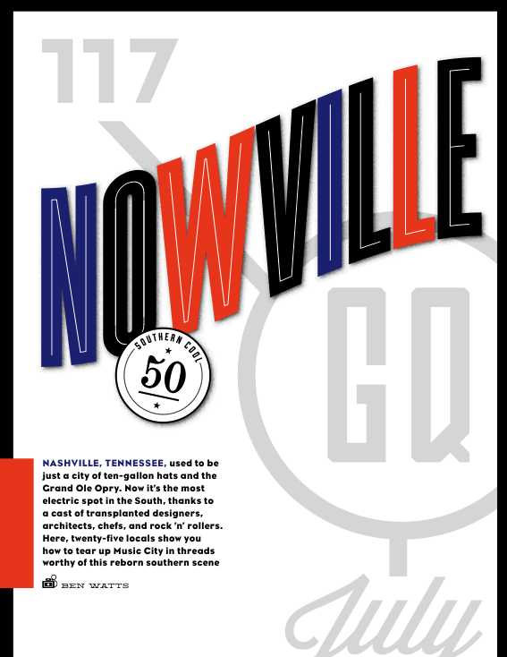 <i>GQ Magazine</i> Loves on Nashville With Eight-Page Feature